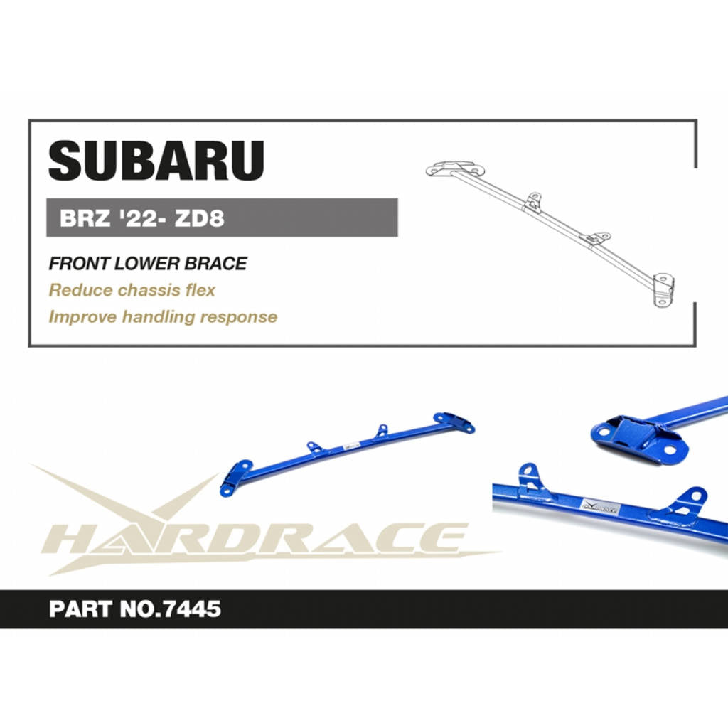 HARDRACE 7445 Front Lower Brace for Subaru BRZ, Toyota 86, Scion FR-S Photo-1 