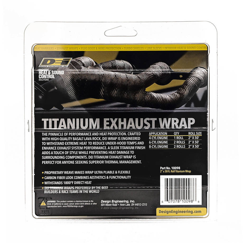 DEI 10098 Exhaust Wrap Titanium 2" x 50' Photo-12 