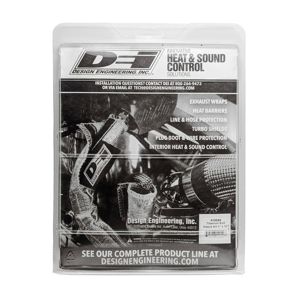 DEI 10049 Titanium Knit Exhaust Sleeve 3" x 12" Photo-2 