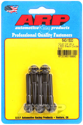 ARP 640-1500 SAE Bolt Kit 1/4-20 x 1.500 12pt black oxide bolts Photo-0 