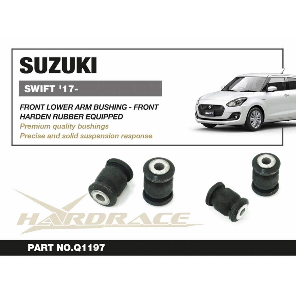 HARDRACE Q1197 Front Lower Arm Bushing - Front (Harden Rubber) 2PCS/SET for SUZUKI Swift 2017 Photo-1 