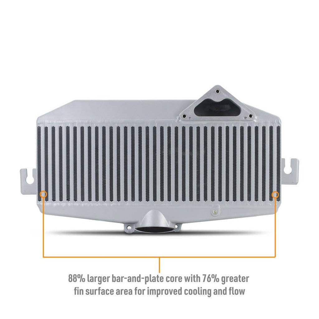 MISHIMOTO MMTMIC-WRX-22KSLBK Top Mount Intercooler Kit, Silver Core, Black Pipes for SUBARU WRX 2022 Photo-7 