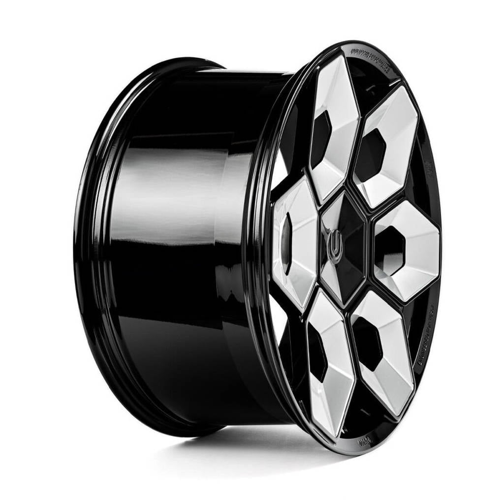 UNPLUGGED PERFORMANCE UP-CYBRHEX-DBL-005 Single Wheel UP CYBRHEX 21x10.5+35 - 5x114.3 / 5x120, Double Drilled, Satin Titanium for TESLA Cybertruck / Model Y Photo-1 