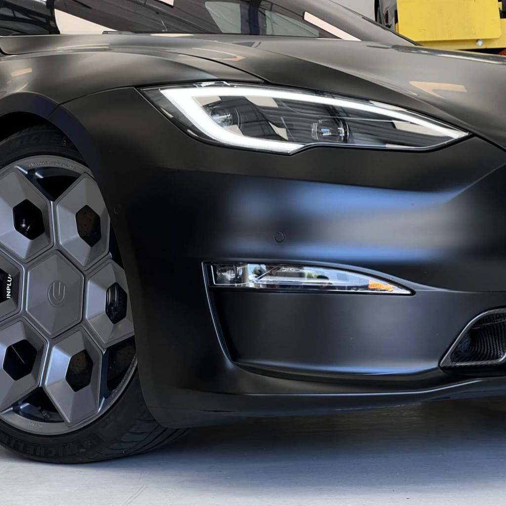 UNPLUGGED PERFORMANCE UP-CYBRHEX-DBL-005 Single Wheel UP CYBRHEX 21x10.5+35 - 5x114.3 / 5x120, Double Drilled, Satin Titanium for TESLA Cybertruck / Model Y Photo-2 