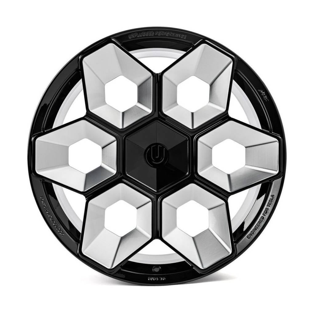 UNPLUGGED PERFORMANCE UP-CYBRHEX-DBL-008 Single Wheel UP CYBRHEX 21x10.5+35 - 5x114.3 / 5x120, Double Drilled, Gloss Black for TESLA Cybertruck / Model Y Photo-11 