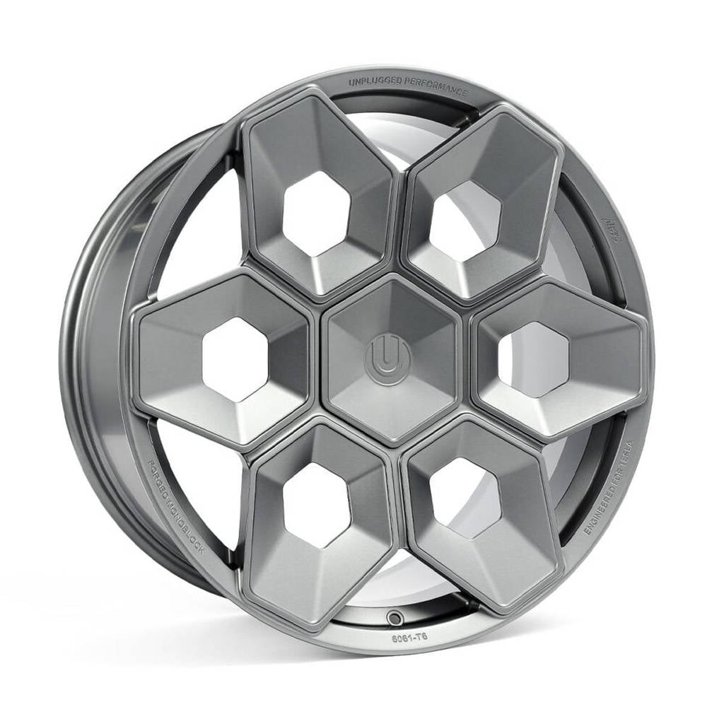 UNPLUGGED PERFORMANCE UP-CYBRHEX-DBL-014 Single Wheel UP CYBRHEX 21x10.5+35 - 5x114.3 / 5x120, Double Drilled, Satin Bronze for TESLA Cybertruck / Model Y Photo-14 