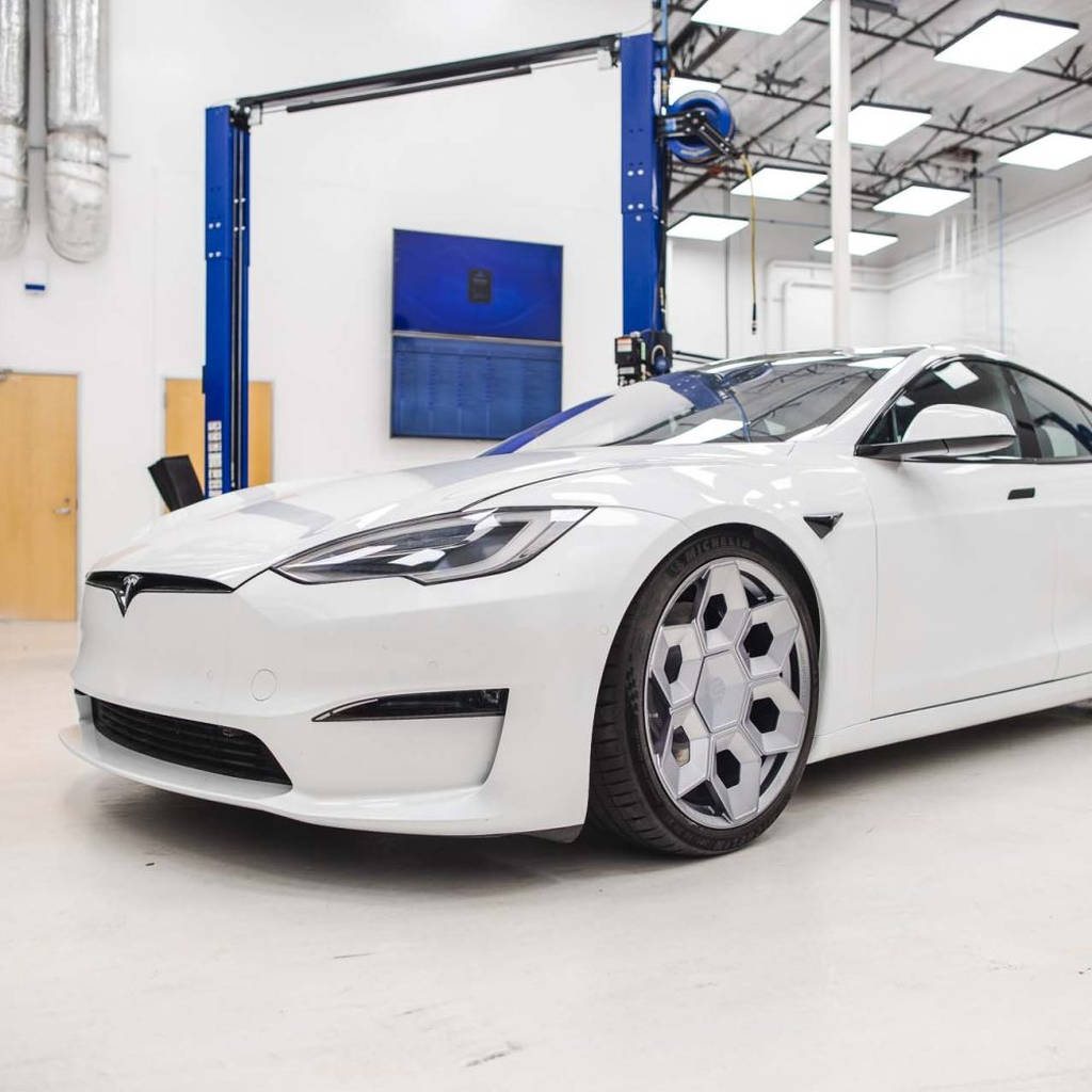 UNPLUGGED PERFORMANCE UP-CYBRHEX-DBL-014 Single Wheel UP CYBRHEX 21x10.5+35 - 5x114.3 / 5x120, Double Drilled, Satin Bronze for TESLA Cybertruck / Model Y Photo-17 