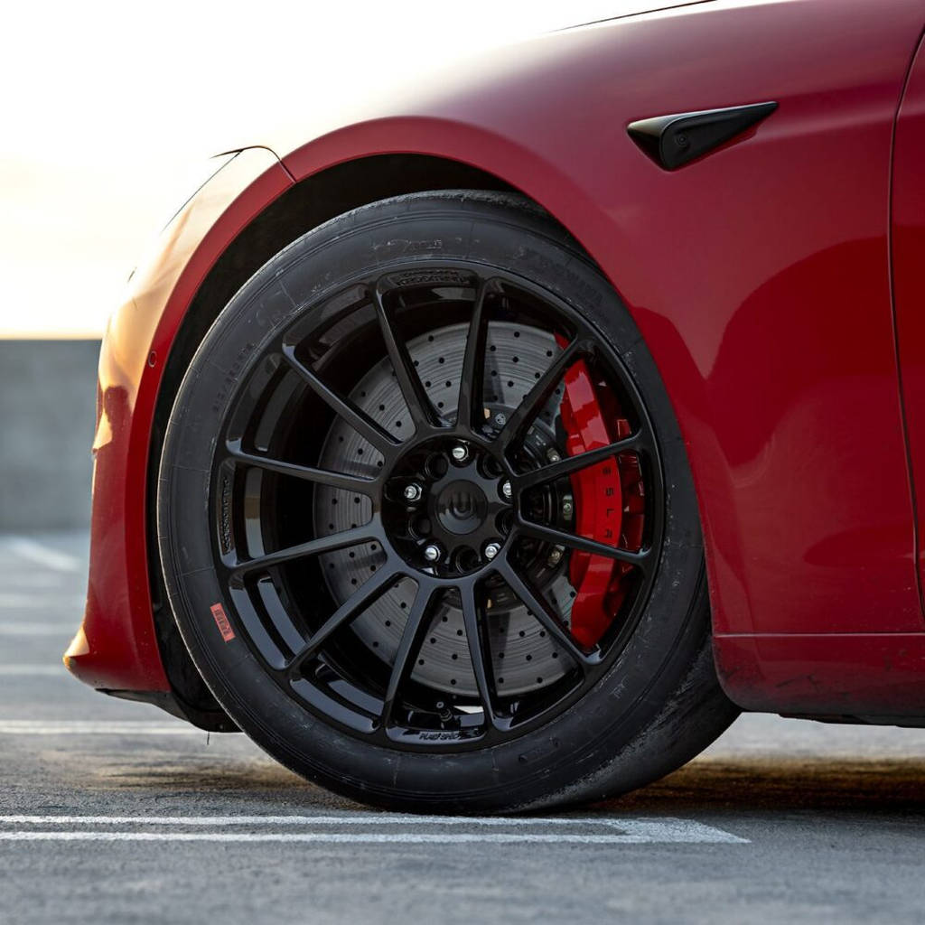 UNPLUGGED PERFORMANCE UP-UP03-DBL-003 Single Wheel UP-03, Forged, 19x11+31 - 5x120 /5x114.3 Double Drill, Satin Titanium for TESLA Model S 2021 Photo-8 