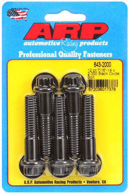 ARP 643-2000 SAE Bolt Kit 7/16-14 x 2.000 12pt black oxide bolts Photo-0 