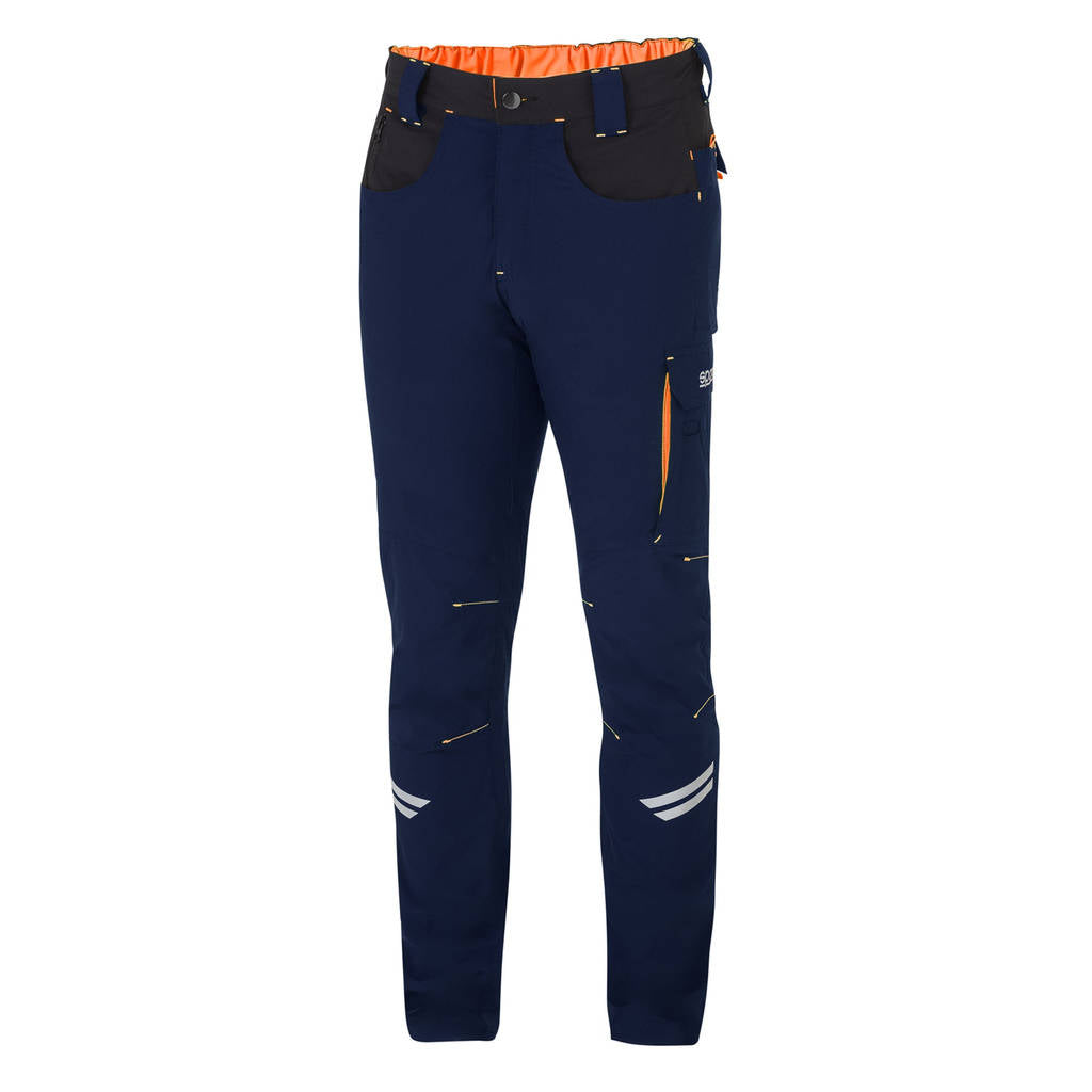 SPARCO 02425BMAF1S Mechanic's tech light trousers TW navy blue/ orange S Photo-0 