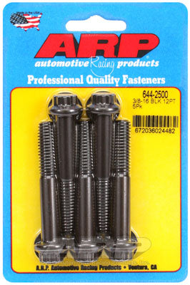 ARP 644-2500 SAE Bolt Kit 3/8-16 x 2.500 12pt 7/16 wrenching black oxide bolts Photo-0 