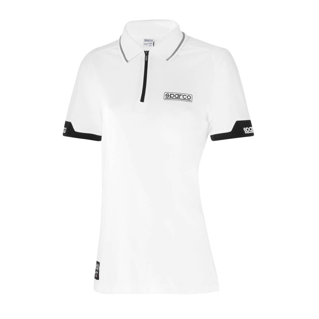 SPARCO 013036LBI0XS Polo zip lady white XS Photo-0 