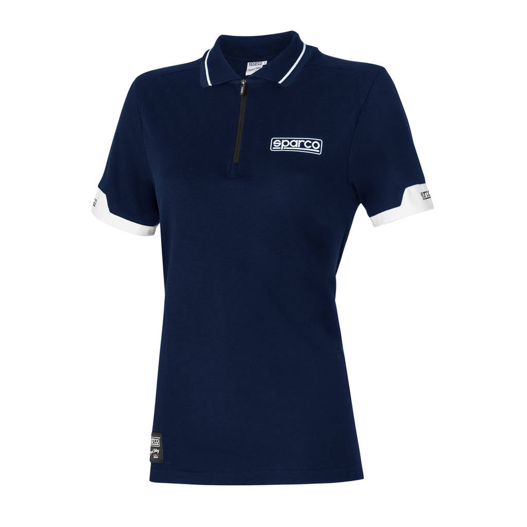 SPARCO 013036LBM2M Polo zip lady navy blue M Photo-0 