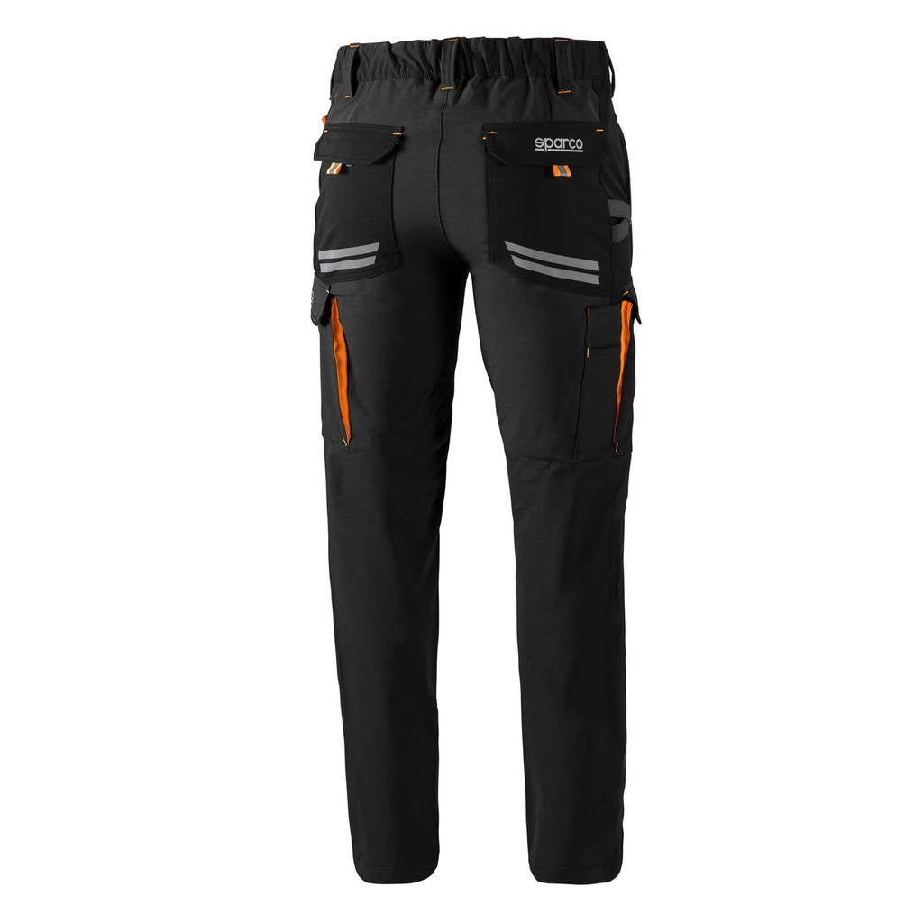 SPARCO 02417NRAF4XL Mechanic's tech trousers TW black/orange XL Photo-1 