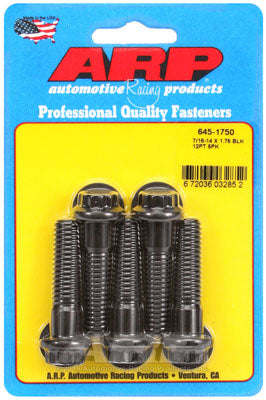 ARP 645-1750 SAE Bolt Kit 7/16-14 X 1.750 12pt 1/2 wrenching black oxide bolts Photo-0 