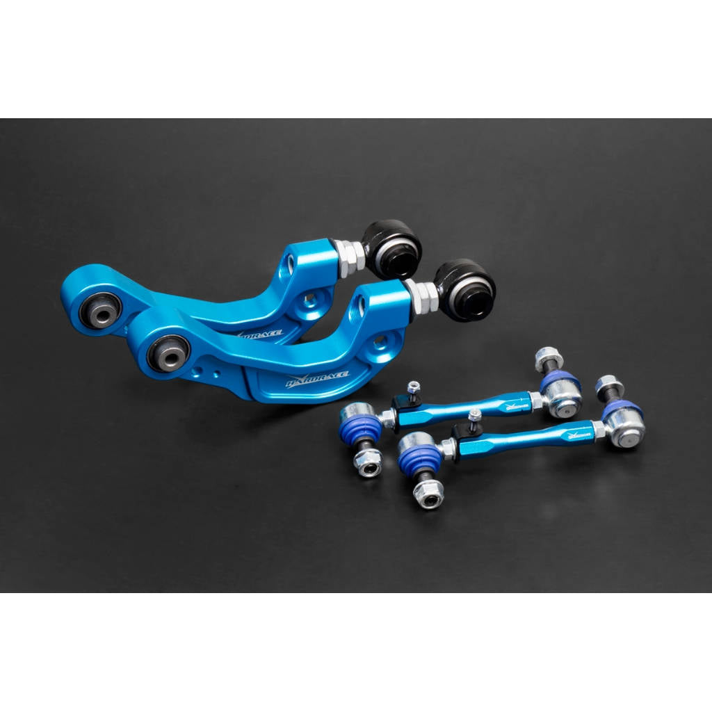 HARDRACE Q1244 Rear camber arm + stab.Link kit (harden rubber) - 4pcs/set for LEXUS RX 22+ Photo-0 