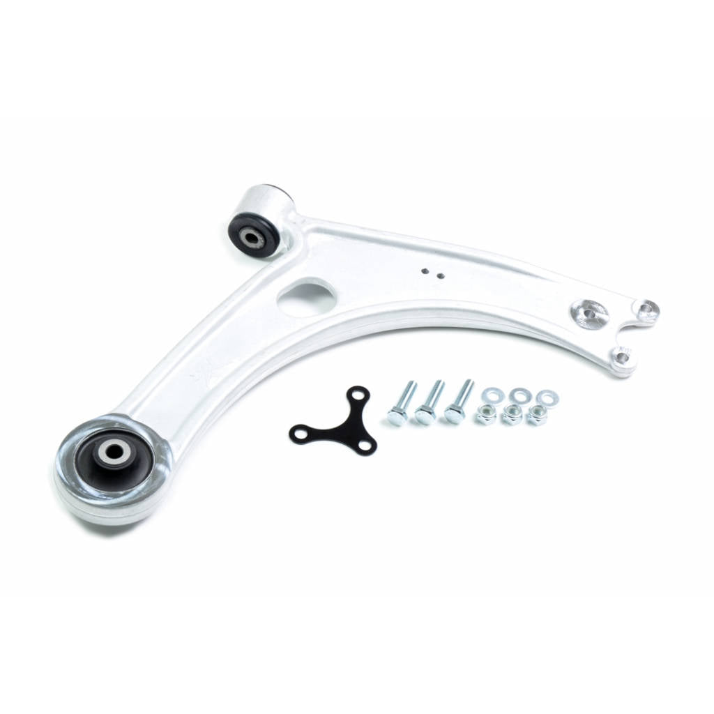HARDRACE Q0804 Front Lower Control Arm - FORGED ALUMINUM (Harden Rubber) - 2PCS / SET for VW GOLF '12-20- / T-ROC '17- / AUDI A3 '12-20- / Q2 '16- / SKODA OCTAVIA '12-21 Photo-2 