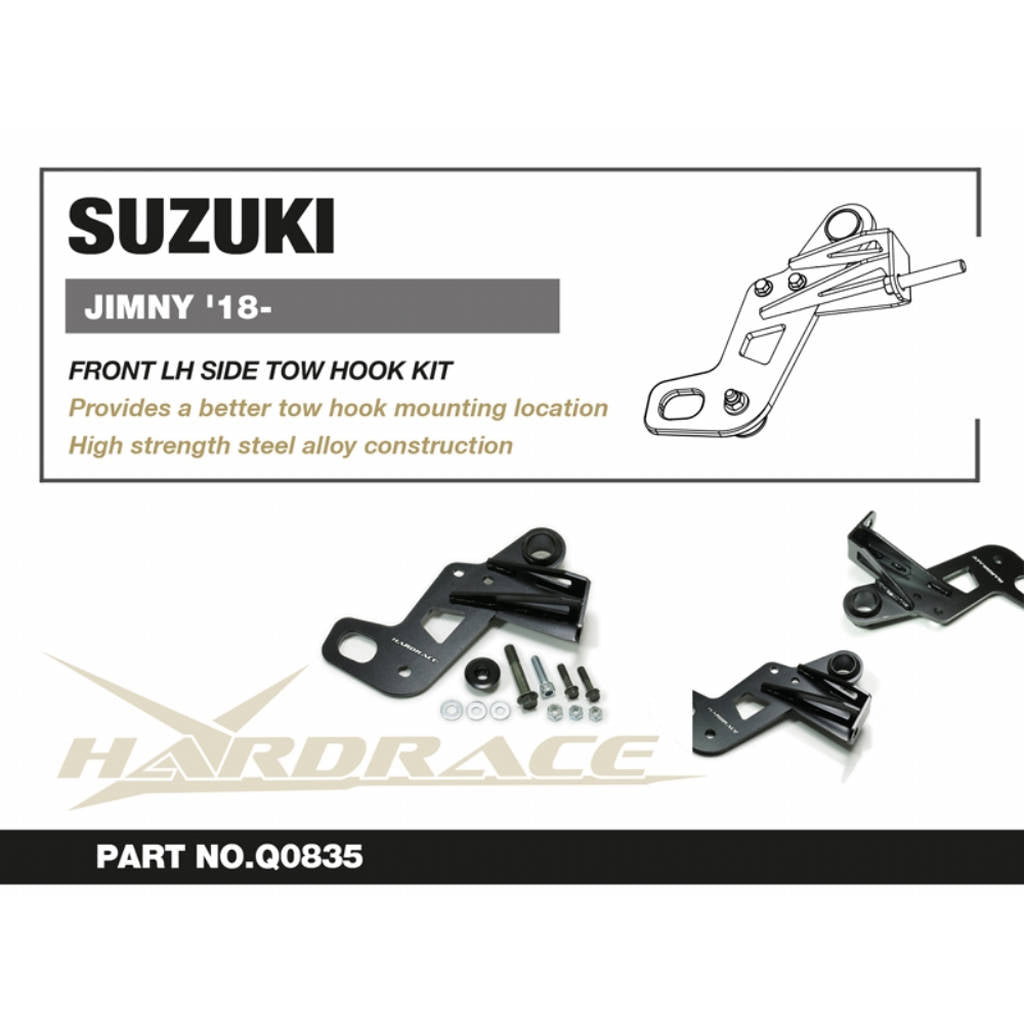 HARDRACE Q0835 Front LH SIDE TOW HOOK Kit - 1PCS / SET for SUZUKI JIMNY LHD '18- Photo-2 