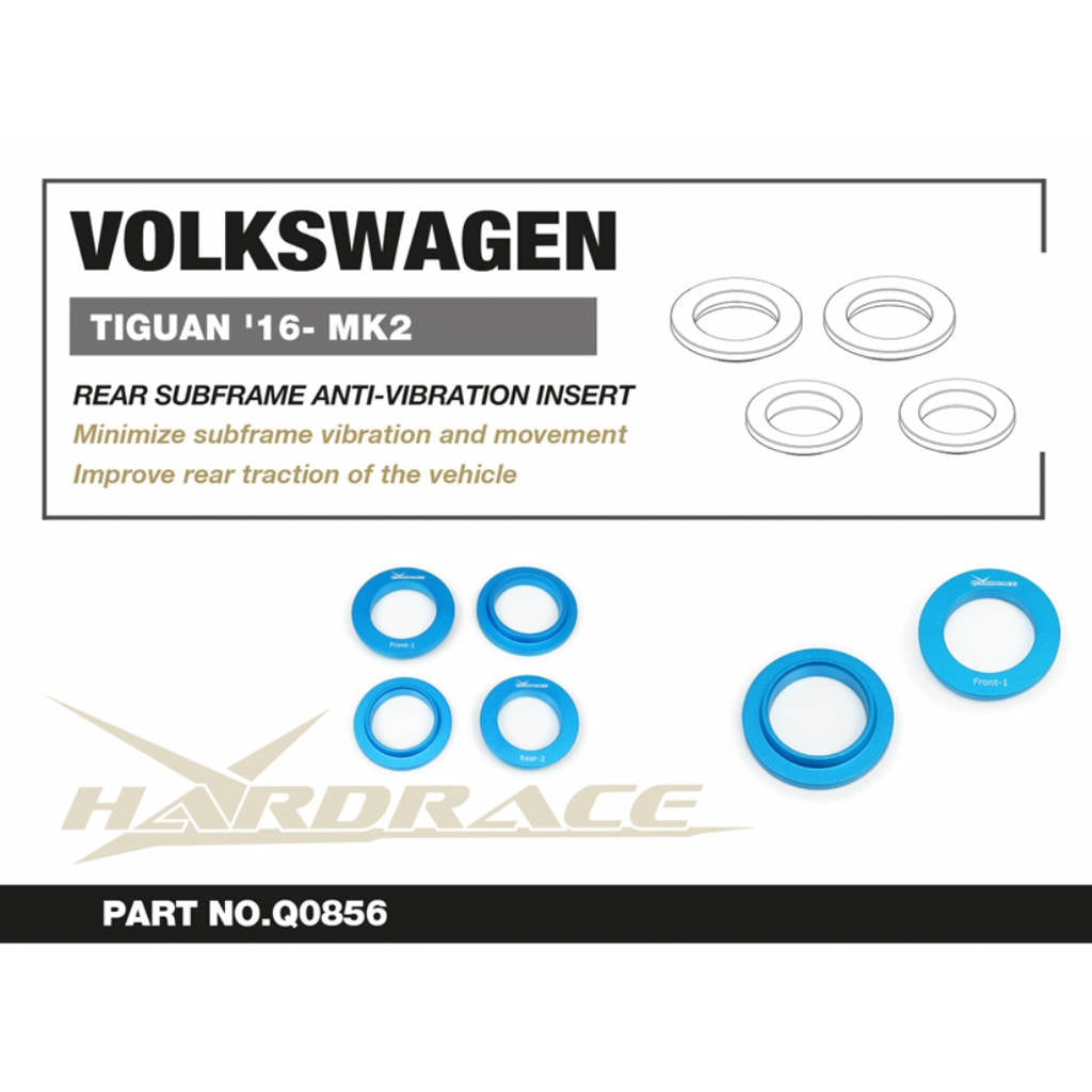 HARDRACE Q0856 Rear Subframe Anti-Vibration Insert, 4pcs for VW Golf R (MK8.5) 2024- / Golf R 8 2021- / Tiguan 2016- Photo-2 