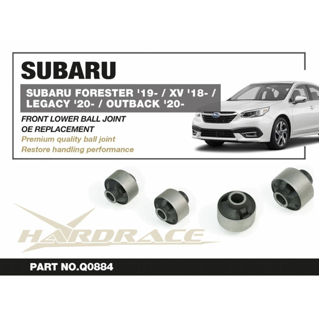 HARDRACE Q0884 Front Lower Arm -Rear Bushing (Harden Rubber) - 2PCS / SET for SUBARU FORESTER '19- / XV '18- / LEGACY '20- / OUTBACK '20- Photo-1 