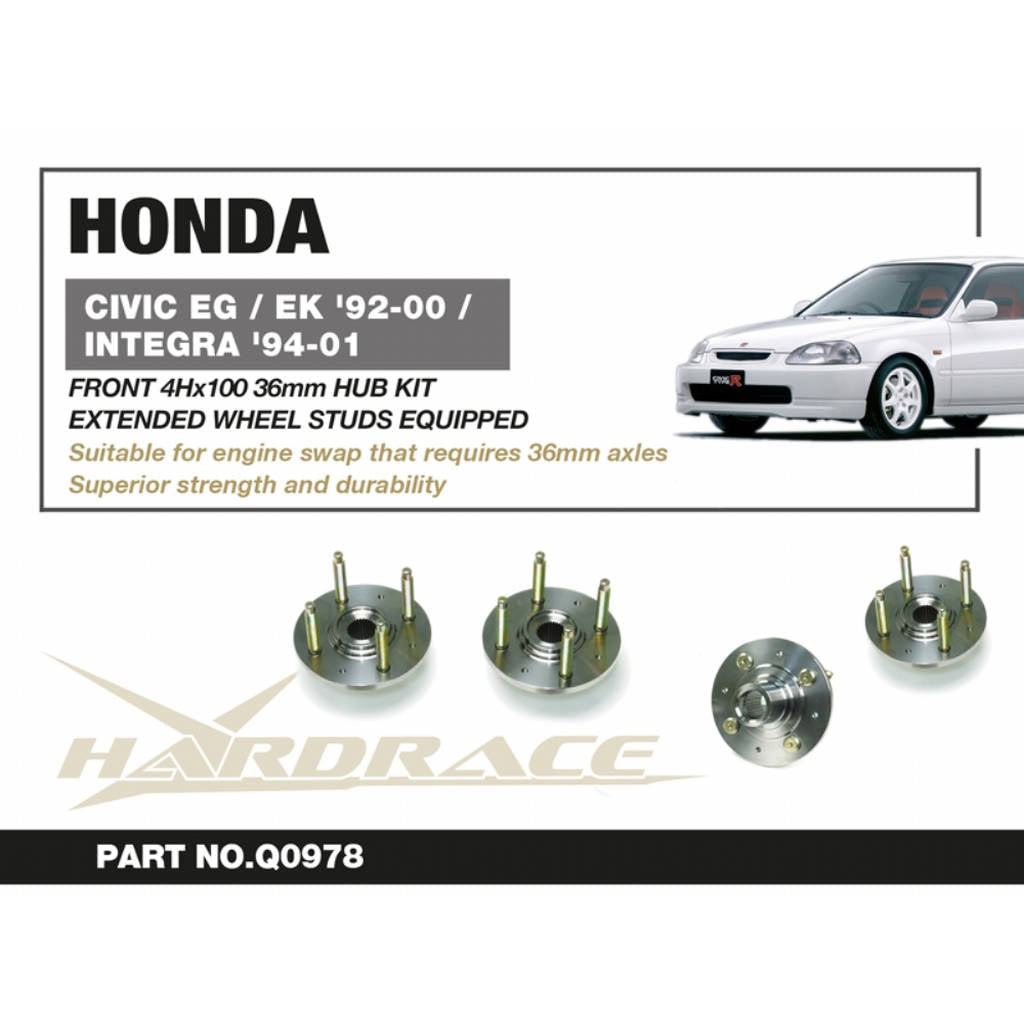 HARDRACE Q0978 Front Wheel Hub 36 мм - 2PCS / SET for HONDA CIVIC EG / EK '92-00 / INTEGRA '94-01 Photo-1 