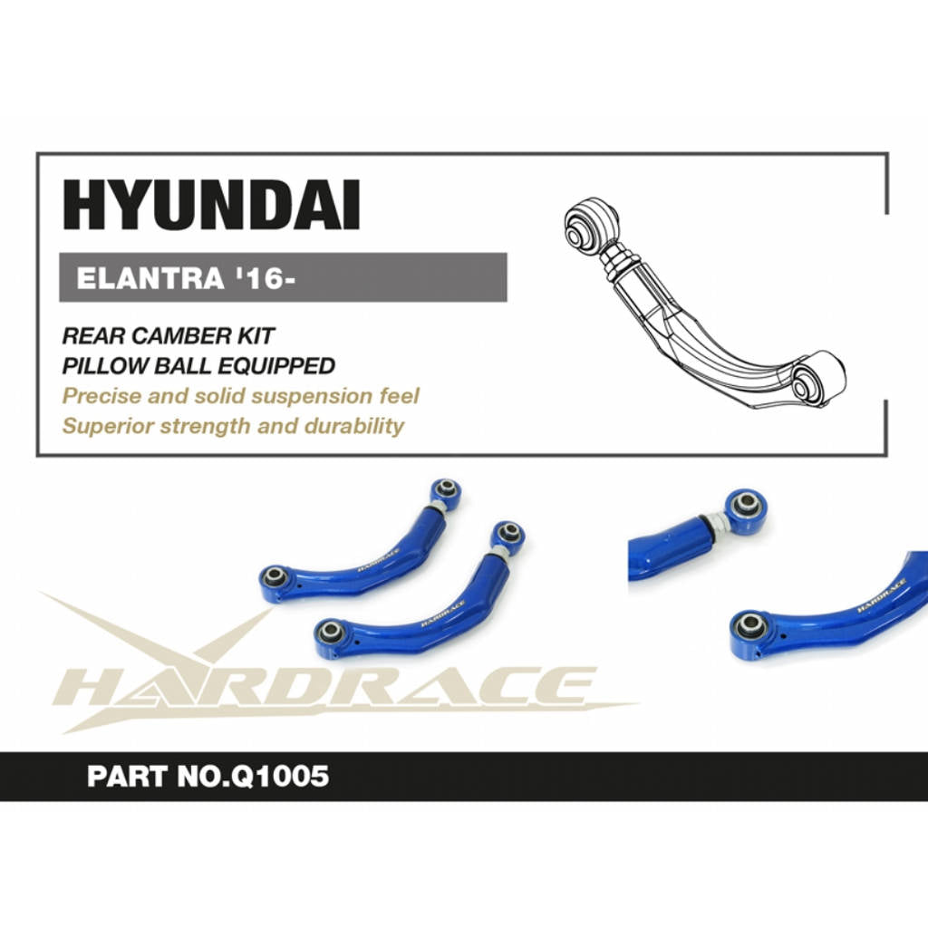 HARDRACE Q1005 Rear Camber Kit (Pillow Ball) - 2PCS / SET for HYUNDAI SONATA '14- / ELANTRA SPORT '16- / KIA K7 '16- Photo-1 