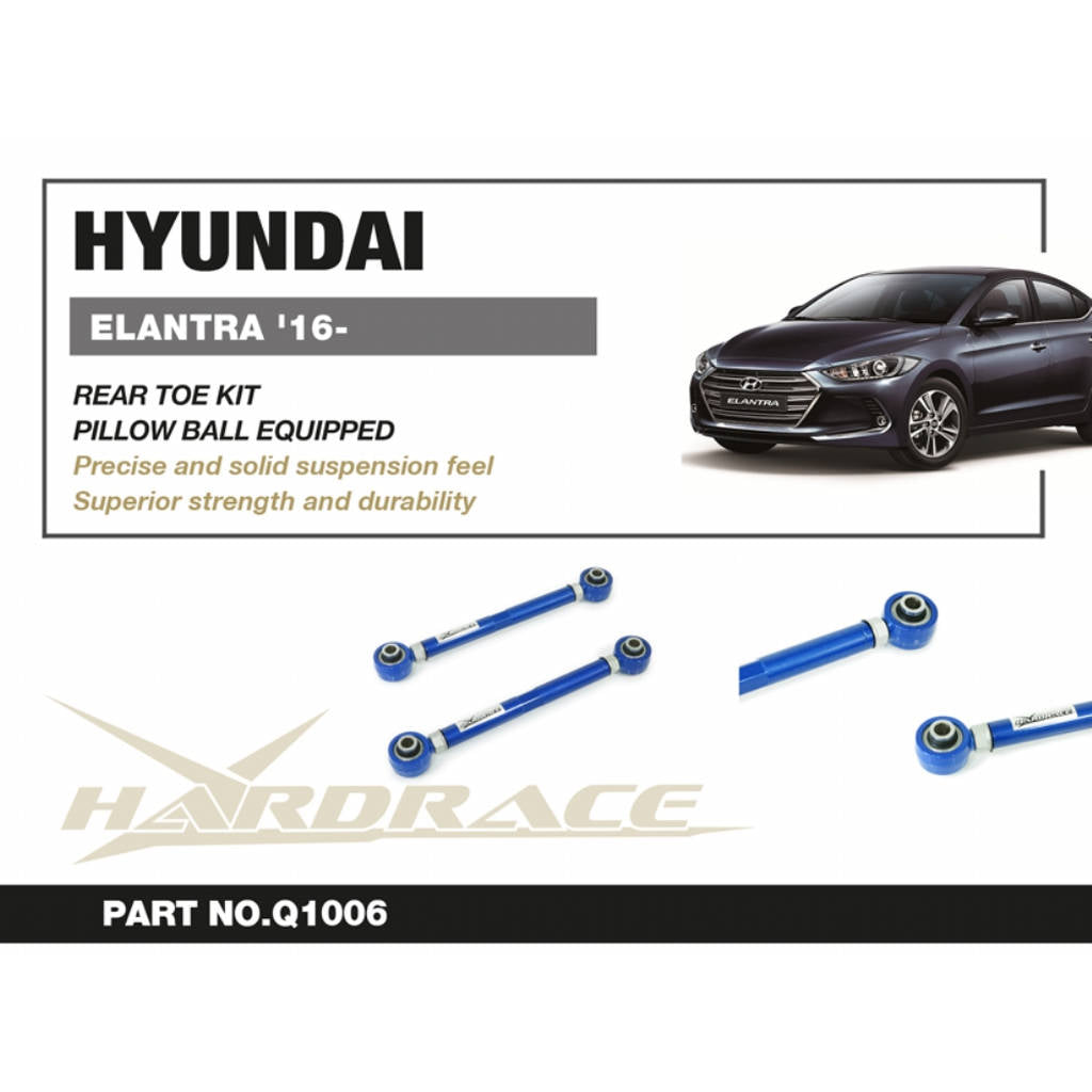 HARDRACE Q1006 Rear Toe Kit (Pillow Ball) - 2PCS / SET for HYUNDAI ELANTRA SPORT 1.6T '16- Photo-1 