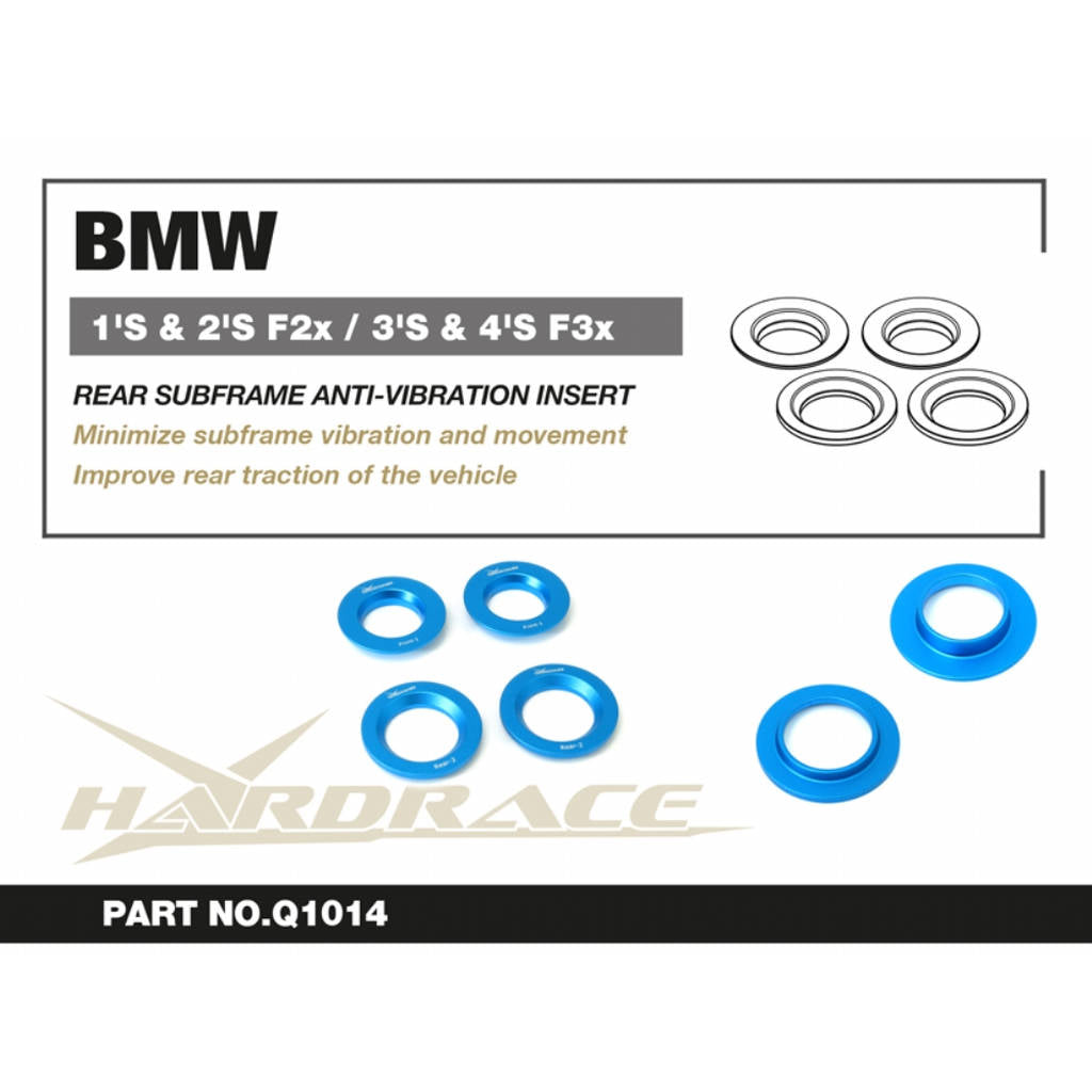 HARDRACE Q1014 Rear Subframe anti-vibration insert - 4PCS / SET for BMW 1'S & 2'S F2x / 3'S & 4'S F3x Photo-1 