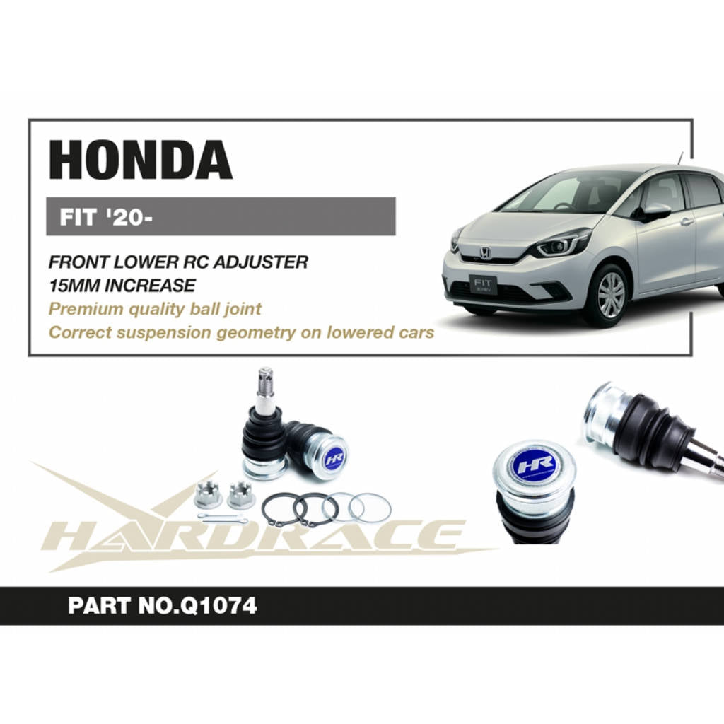 HARDRACE Q1074 Front Lower RC ADJUSTER - 2PCS / SET INCREASE 15MM for HONDA FIT '20- Photo-1 