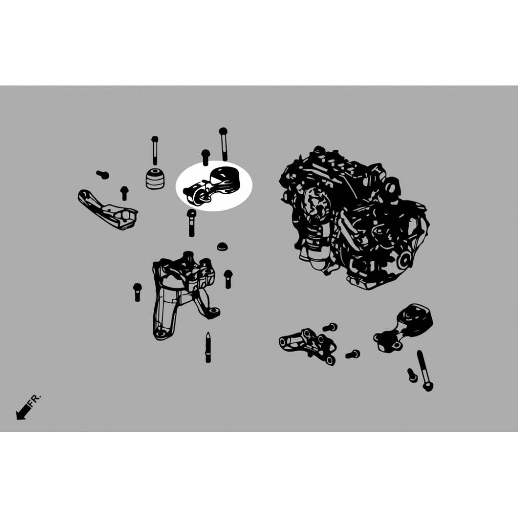 HARDRACE Q1083 Engine Mount, RH-Upper SIDE - 1PCS / SET for HONDA CR-V 1.5T / 2.4 CVT '07-11' / '12-16 / '17-22 Photo-6 