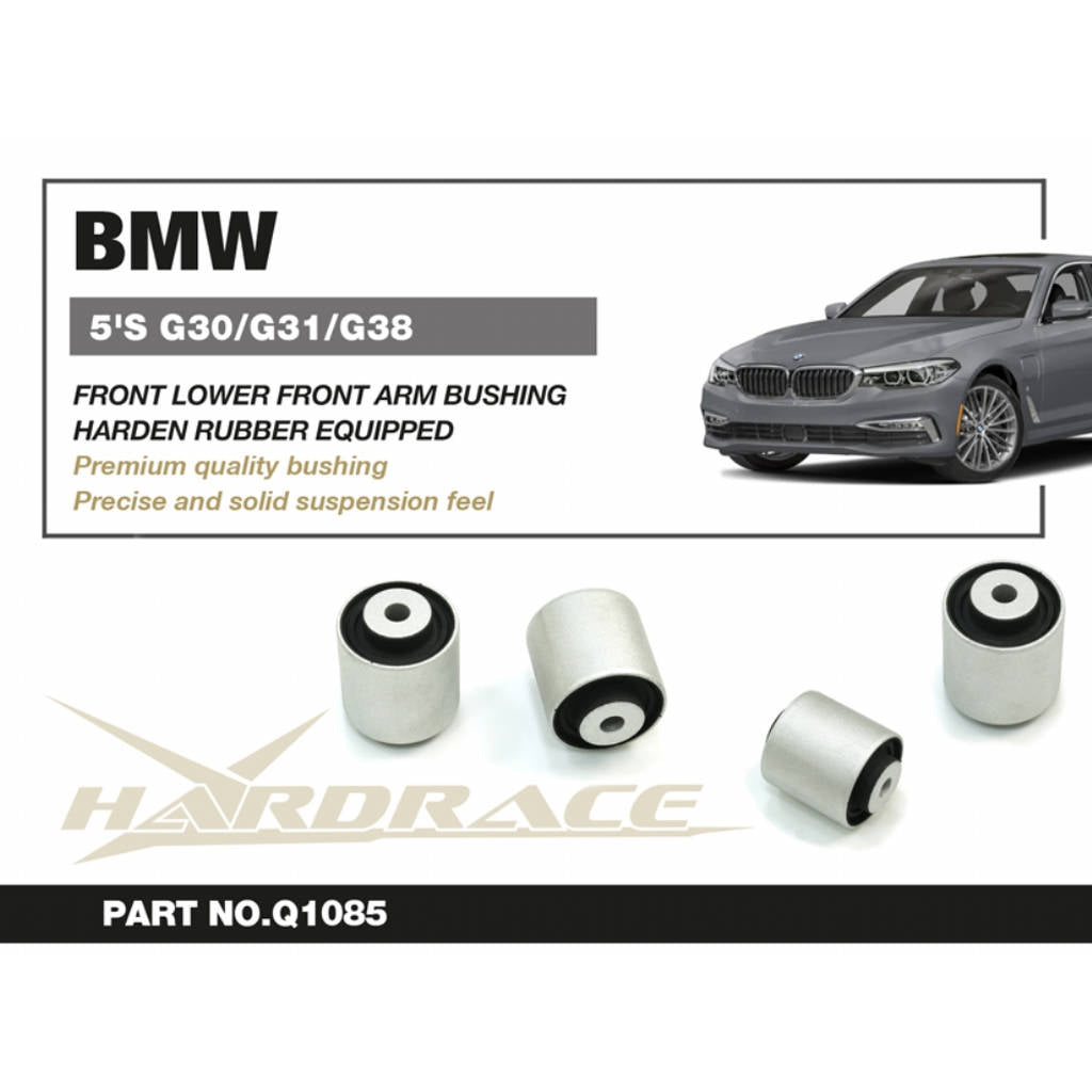 HARDRACE Q1085 Front Lower Front CURVED Arm BUSH (Harden Rubber) - 2PCS / SET for BMW 5'S G30 / 31 / 38 Photo-1 