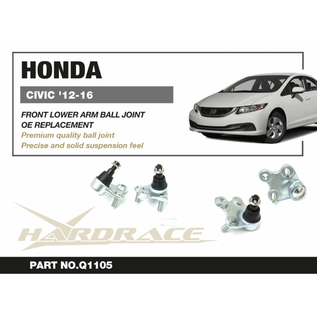 HARDRACE Q1105 Front Lower Ball Joint - 2PCS / SET OE Replacement for HONDA CIVIC 9th '12-16 Photo-1 
