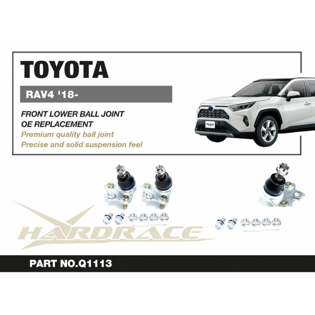 HARDRACE Q1113 Front Lower Ball Joint - 2PCS / SET OE Replacement for TOYOTA RAV4 '19- / HARRIER '20- / LEXUS NX '21- Photo-1 