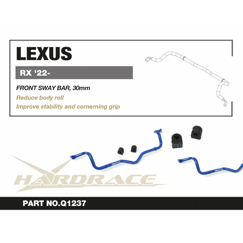 HARDRACE Q1237 Front Sway Bar, 30mm - 3PCS / SET for LEXUS RX '22- Photo-4 