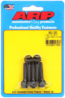 ARP 650-1250 SAE Bolt Kit 1/4-20 X 1.250 hex black oxide bolts Photo-0 