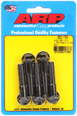 ARP 652-1750 SAE Bolt Kit 3/8-16 X 1.750 hex black oxide bolts Photo-0 