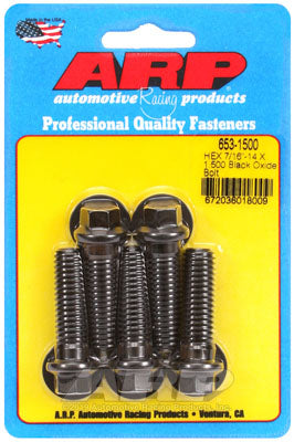 ARP 653-1500 SAE Bolt Kit 7/16-14 X 1.500 hex black oxide bolts Photo-0 