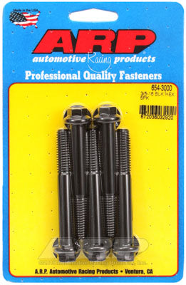 ARP 654-3000 SAE Bolt Kit 3/8-16 x 3.000 hex 7/16 wrenching black oxide bolts Photo-0 