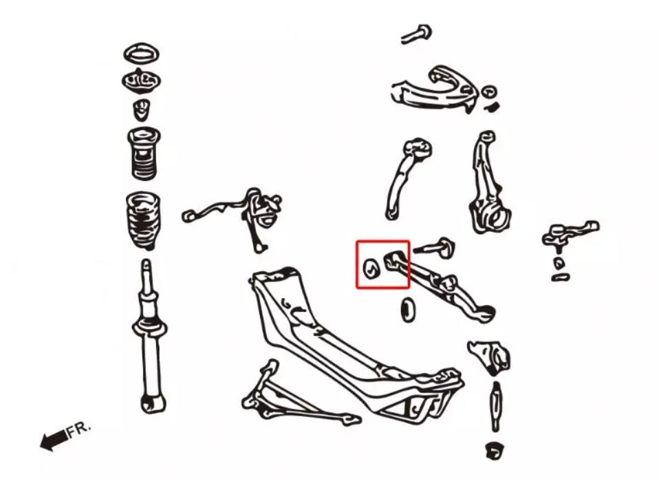 HARDRACE 6546-B SILENTBLOCK ASSEMBLIES FOR THE LOWER LOOP FOR LEXUS IS SXE10 (2pcs) Photo-3 