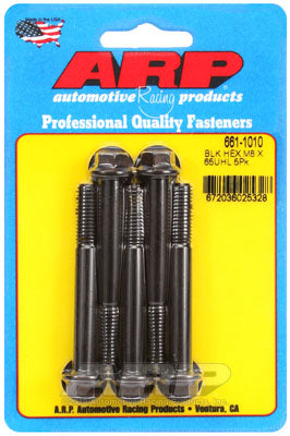 ARP 661-1010 Metric Thread Bolt Kit M8 x 1.25 x 65mm hex black oxide bolts Photo-0 