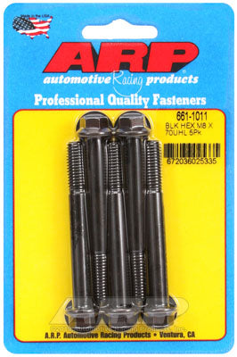 ARP 661-1011 Metric Thread Bolt Kit M8 x 1.25 x 70mm hex black oxide bolts Photo-0 