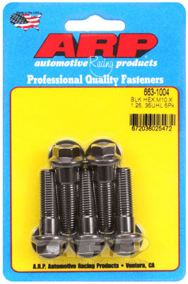 ARP 663-1004 Metric Thread Bolt Kit M10 x 1.25 x 35 hex black oxide bolts Photo-0 