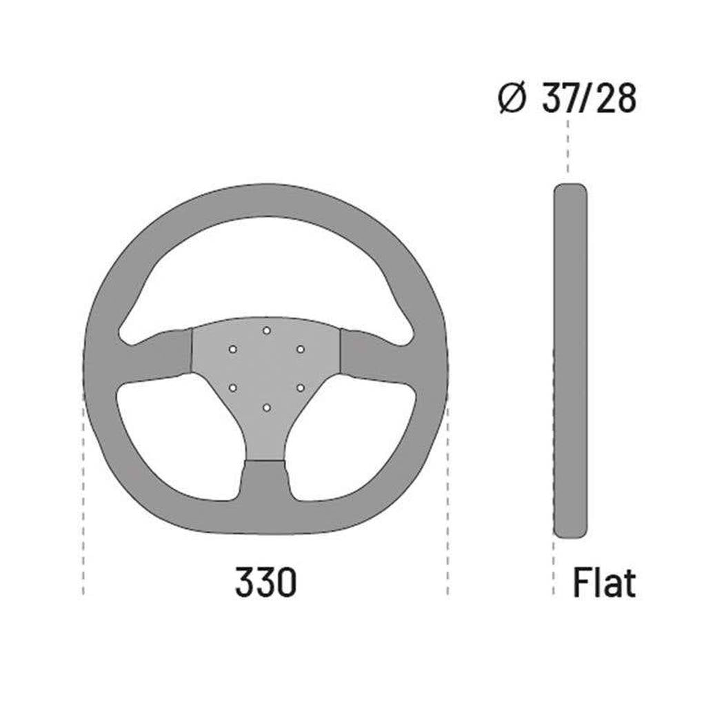 SPARCO 015TRGS1TUV Steering wheel L360, suede, black, diam.330mm, reach 00mm Photo-2 