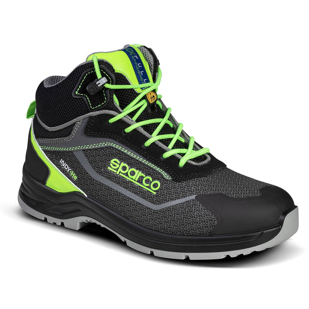 SPARCO 0754235NRVF Shoes Indy-He Ranger S3 ESD Black/Green fluo 35 Photo-0 