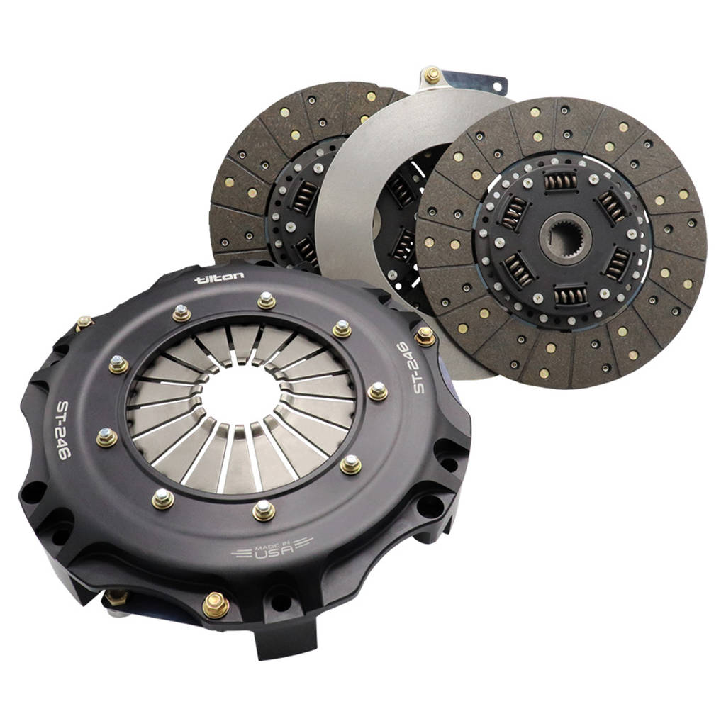 TILTON 69-402UG-28 Clutch ST-246, 2 PL, UHR, Gray, Organic, sprung hubs, 29mm X 21 Spline Photo-0 