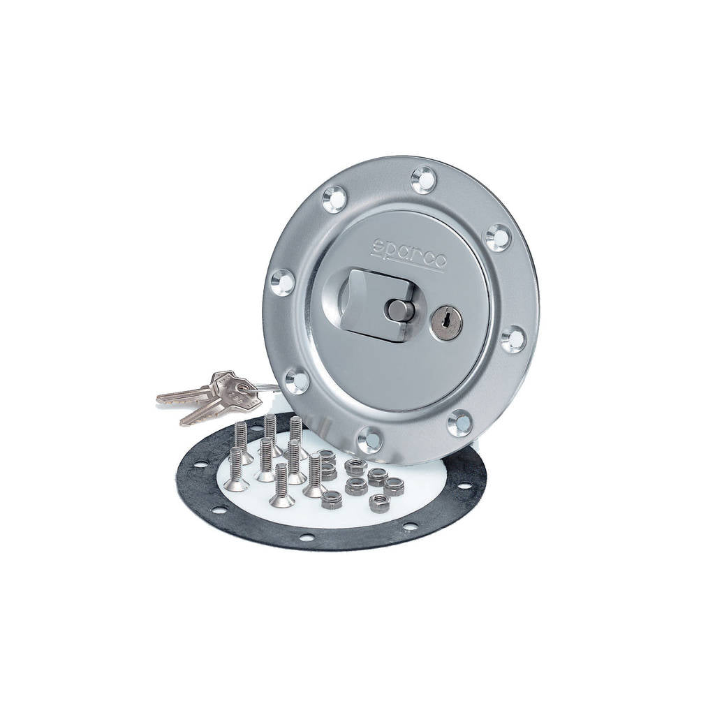SPARCO 27004OA Brushed Aluminum Locking Fuel Cap Photo-0 