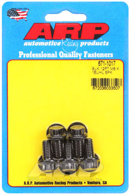 ARP 671-1017 Metric Thread Bolt Kit M8 x 1.25 x 16mm 12pt black oxide bolts Photo-0 