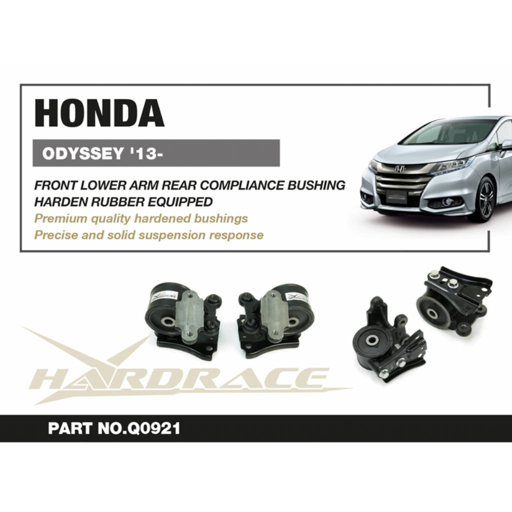 HARDRACE Q0921 Front lower arm rear bushing 2pcs/set for HONDA Odyssey JDM (RC1 / RC2) 2014+ Photo-1 