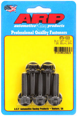 ARP 673-1003 Metric Thread Bolt Kit M10 x 1.25 x 30 12pt black oxide bolts Photo-0 