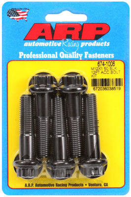 ARP 674-1006 Metric Thread Bolt Kit M12 x 1.50 x 50 12pt black oxide bolts Photo-0 